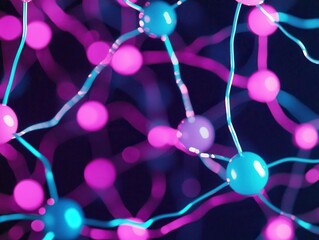 Poster - Exploring molecular structures science laboratory digital artwork abstract environment close-up viewpoint concept of connectivity and innovation
