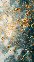 Poster - Exploring dynamic molecular structures science laboratory abstract visuals modern environment close-up perspective conceptual art for scientific innovation