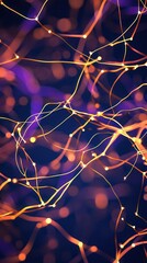 Poster - Dynamic flow of light across abstract networks digital artwork futuristic environment vibrant colors creative concept