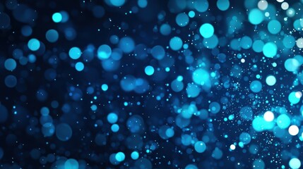 Poster - Captivating blue bokeh effect digital space abstract visuals vibrant environment close-up view artistic concept for stunning visual impact