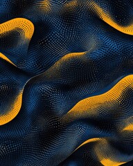 Fototapete - Dynamic abstract waves digital art colorful background graphic design close-up modern aesthetics for visual impact