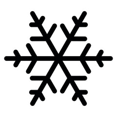 Canvas Print - snowflake silhouette symbol icon shape, black and white vector illustration of snow flake