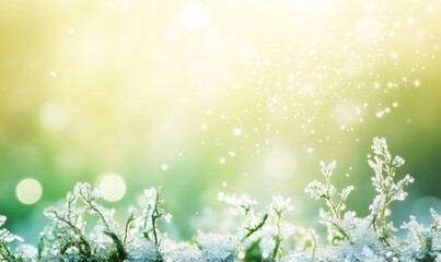 Poster - A field of snow covered plants