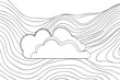 © Saeed - Minimalistic line art of a simple cloud, with smooth, flowing lines creating a soft, rounded shape.