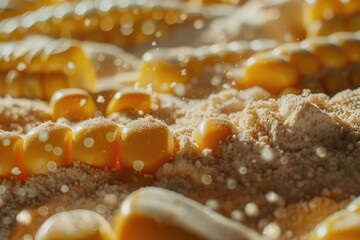 Wall Mural - A close-up shot of various foods on a table, great for use in recipes, meal planning, or as a decorative image