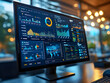 © queen - Illustration - Data Analysis Display on Computer Screen