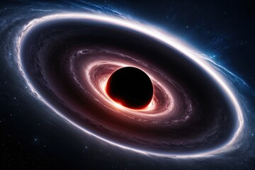 Wall Mural - isolated black hole cutout phenomenon in space exploration