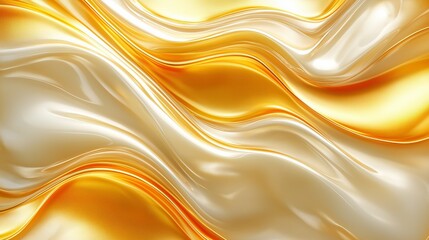 Wall Mural - gold and white swirling background