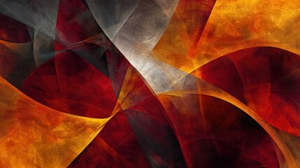 dynamic net structure with dark red and orange, bold lines, digital art, energetic tone, abstract design, warm atmosphere