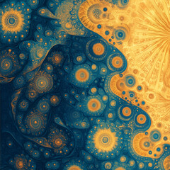 Wall Mural - Cellular suns pattern