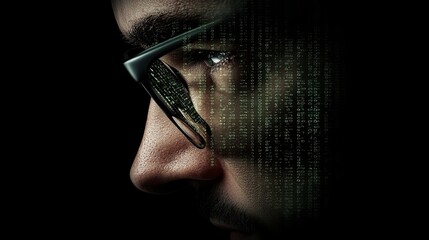 Poster - men, investors, traders, and employees are involved in programming, coding, web design, and data ana