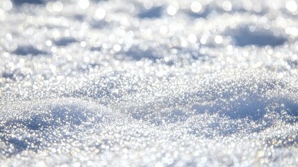 A snowstorm with clouds of snow falling across a wintery landscape in a crisp, clear temperature of cold and ice in abstract and elegant colors