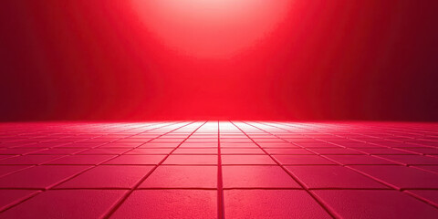 Poster - A red background with a white line in the middle