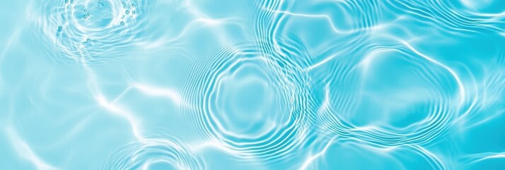Poster - close-up view of tranquil water surface with circles and reflections creating a serene and calming a