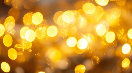 Wall Mural - festive new year background with soft golden lights, sparkling glows, and elegant bokeh effect, perf