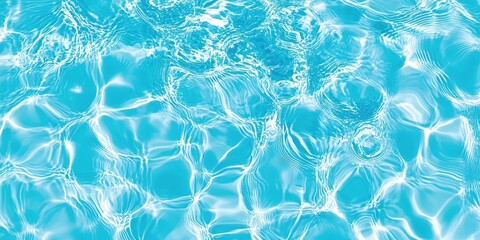 Poster - crystal clear water surface with gentle ripples and reflections, perfect for summer vibes and relaxi