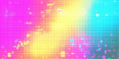 Poster - Vibrant Colorful Abstract Background with Dots and Bright Shades of Pink, Yellow, and Blue for Creativity, Art, and Modern Digital Design Projects