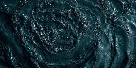 Poster - captivating dark swirling water with bubbles creating a mysterious and dynamic underwater scene for 