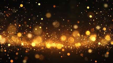 Wall Mural - luxury new year background with golden particles and glittering sparks featuring elegant light effec