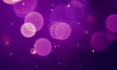 Wall Mural - purple blurred lights and sparkling particles create a glowing, magical 4k background. perfect for f