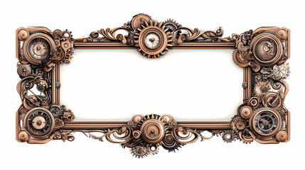 Wall Mural - antique silver frame