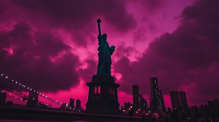 Wall Mural - spectacular new year's fireworks display over new york city skyline, illuminating the night sky with
