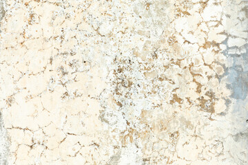 Wall Mural - rough white plaster wall with uneven structure and old paint symbolizing past time and age