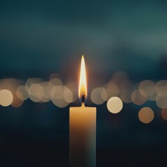 Wall Mural - Illustrated candle flame in gentle glow