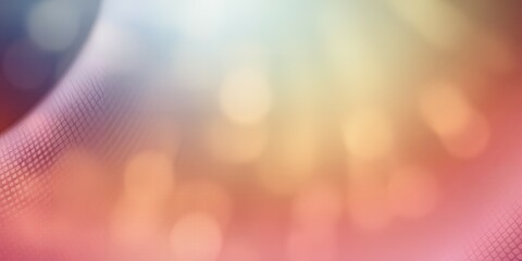 Poster - Blurred abstract background in pink, yellow, and blue tones.