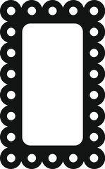 Poster - simple, elegant black rectangular frame with rounded corners and a decorative border of small circle