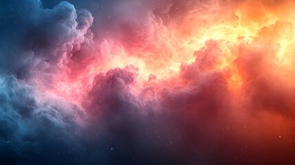 Poster - Elegant pastel gradient background with a soft diffused noise texture fading from a light sky blue to a delicate pink  This modern minimalist design is perfect for use as a header cover image