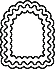 Poster - rectangular frame with wavy border, creating a decorative and elegant design