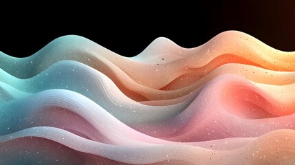 Poster - elegant and soothing pastel gradient background with a subtle noise texture blending soft mint and p
