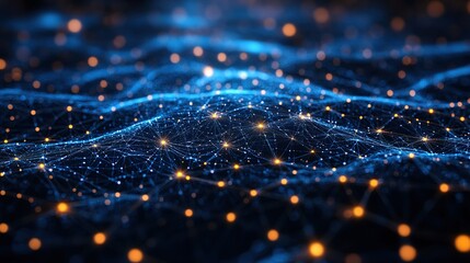 Wall Mural - abstract network of connected points