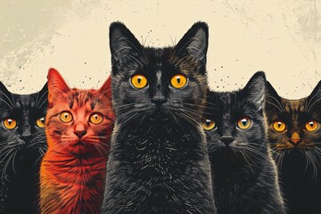 Naklejka na meble Engaging cat photo for posts