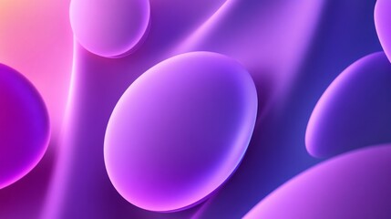 Poster - purple gradient abstract background with soft shadow circles, ideal for blurred design elements, com