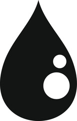 Poster - clean water drop with bubbles representing purity, freshness, and nature