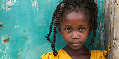 Portrait of a Young Girl in Haiti