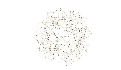 Leinwandbilder - abstract lines with dots over dark background.