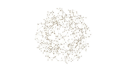 Fototapete - abstract lines with dots over dark background.