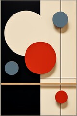 Poster - Abstract background featuring bold geometric shapes in contrasting colors with text space