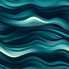 Poster - Abstract waves  thin lines in varying shades of a single color form stunning patterns
