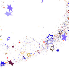 Poster - Colorful Stars on Black Background