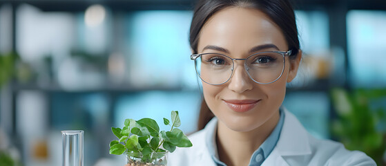 Wall Mural - Environmental scientist analyzes endangered plants to promote nature conservation