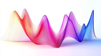 Poster - Smooth elegant lines forming a colorful wave pattern