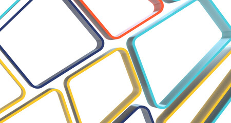 Poster - Multicolor abstract background banner of triangles , all the colors of the rainbow