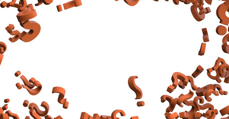 Aufkleber - Infinite question marks, original 3d rendering