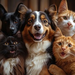 Poster - Adorable Group of Pets