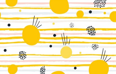 Poster - Modern geometric background. Yellow backdrop with a minimalist design.