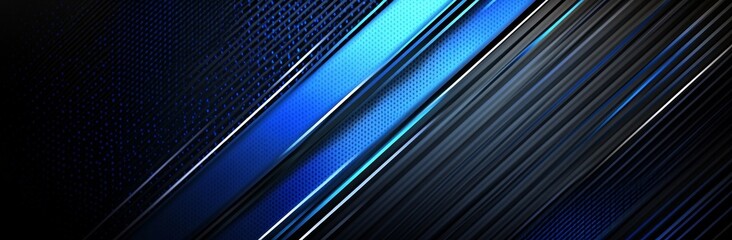 Poster - Abstract molecules banner with line, geometric, polygons. Modern design network background. Science, chemistry technology concept for website, banner, template, or brochure.